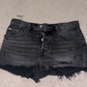 Levi black jean shorts